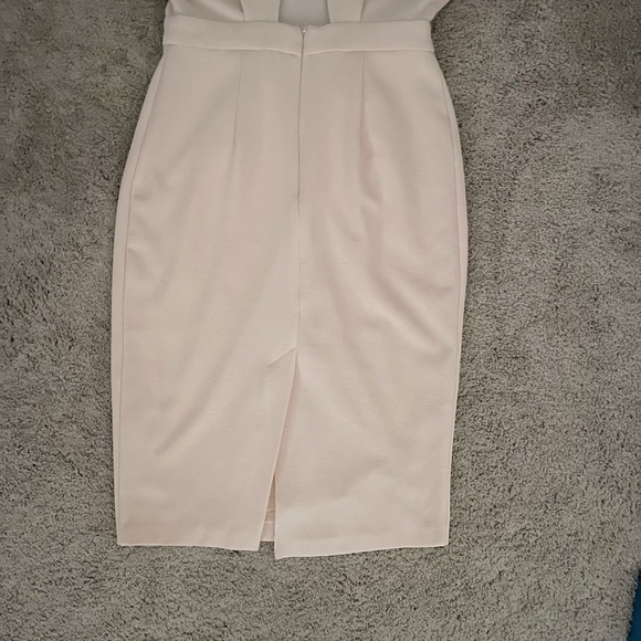 Asos Blush Crepe Midi Dress with Cut Out on Back - Picture 6 of 9